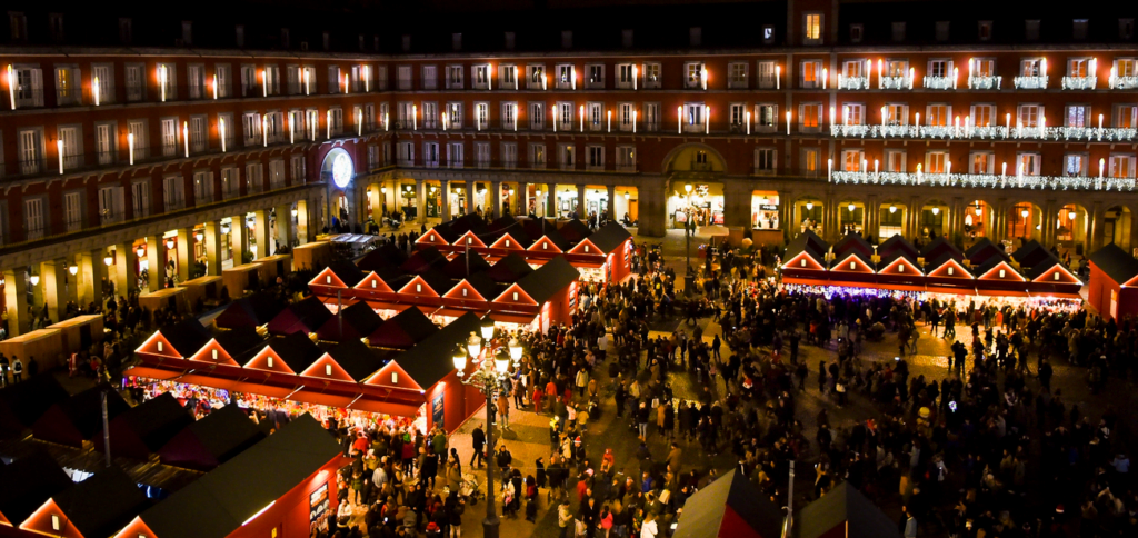 Karácsonyi vásár a Plaza Mayorban