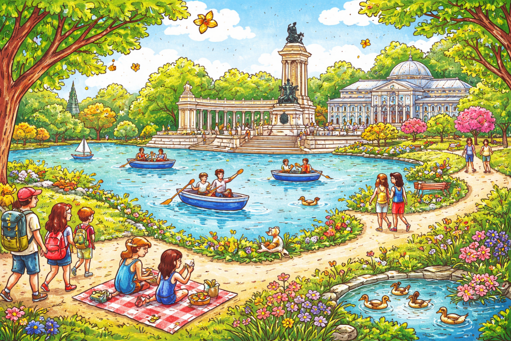 How Many Steps Do You Really Walk Exploring El Retiro Park From A to Z?