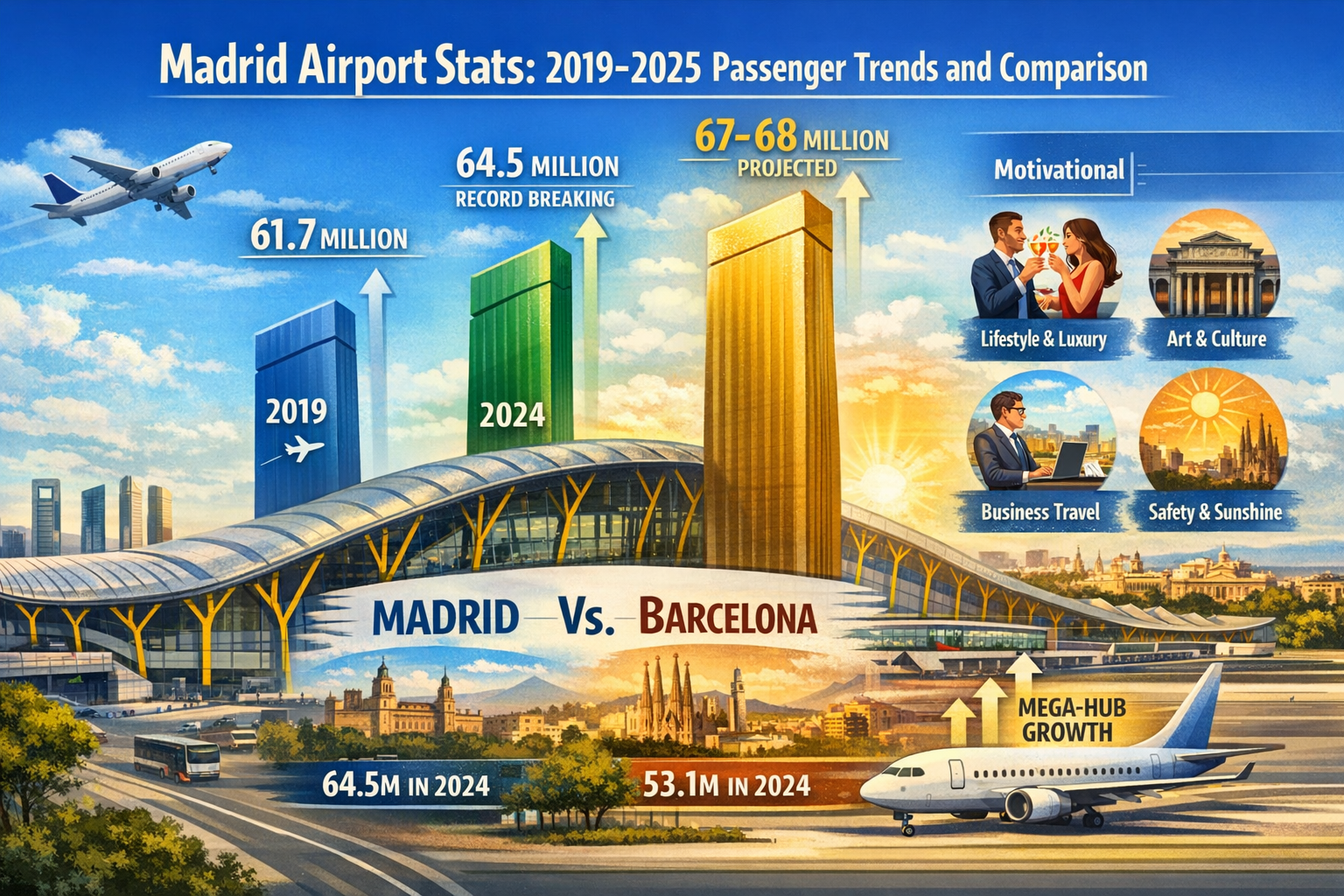 madrid airport stats